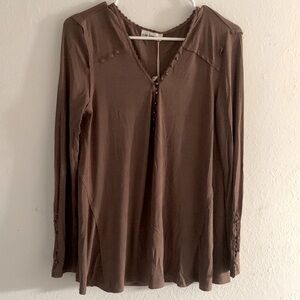 Women’s, In Loom, Long-sleeve Top, Medium, Mocha color